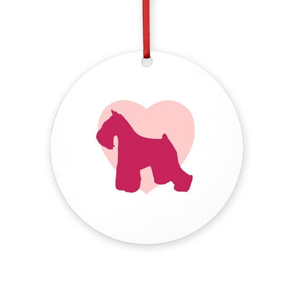 CafePress - Miniature Schnauzer Valentine's Day Ornament (Roun - Round Wood Ornament 4"