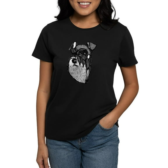 CafePress - Miniature Schnauzer Women's Classic T Shirt - Women's Traditional Fit Dark T-Shirt