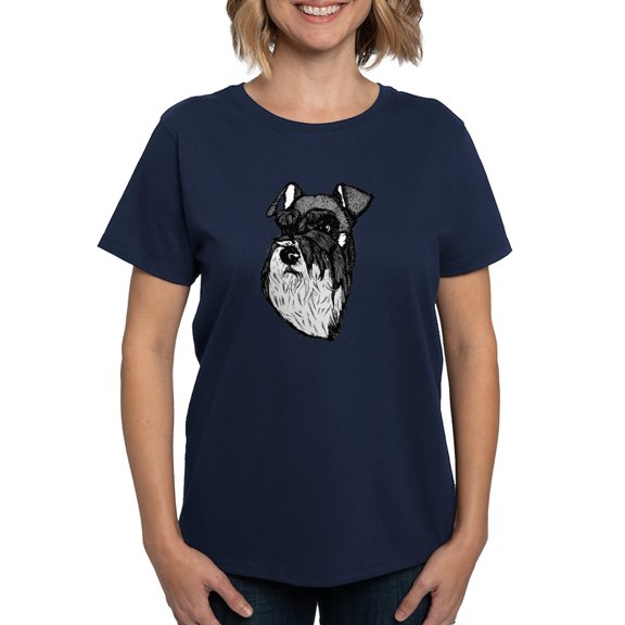 CafePress - Miniature Schnauzer Women's Classic T Shirt - Women's Traditional Fit Dark T-Shirt