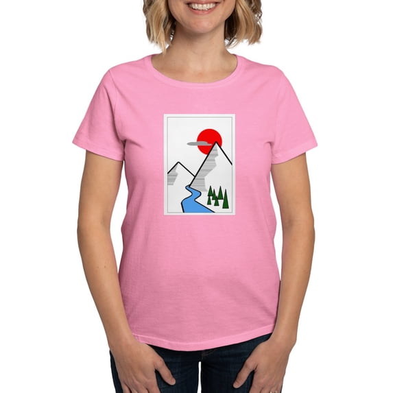 CafePress - Minimal Mountains T Shirt - Women's Traditional Fit Dark T-Shirt
