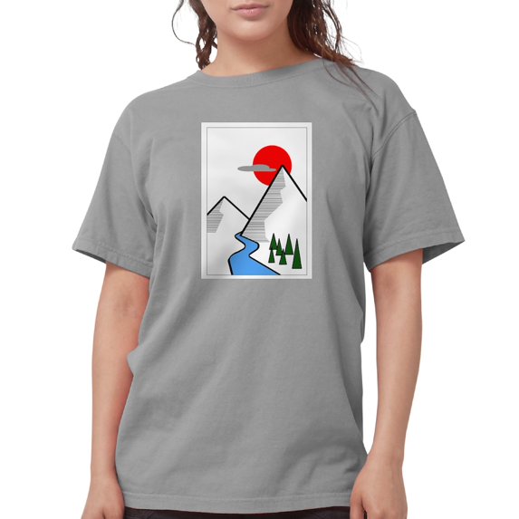 CafePress - Minimal Mountains T Shirt - Womens Comfort Colors® Shirt