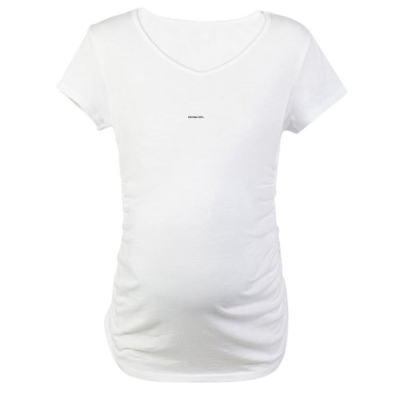 CafePress - Minimalist. Maternity T Shirt - Cotton Maternity T-shirt, Cute & Funny Pregnancy Tee