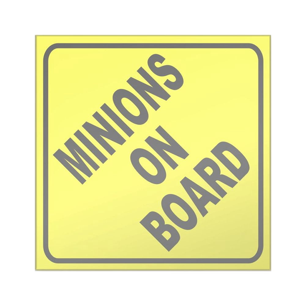 CafePress - Minions On Board Car Sign Sticker - Square Sticker 3