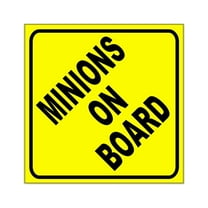 CafePress - Minions On Board Car Sign Sticker - Square Sticker 3" x 3"