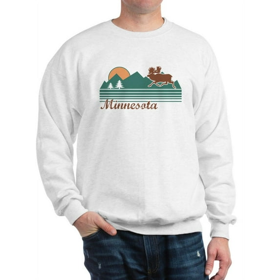 CafePress - Minnesota Moose - Crew Neck Sweatshirt
