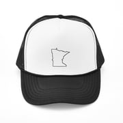 CafePress - Minnesota Outline - Adjustable Unisex Printed Trucker Hat with Mesh Back