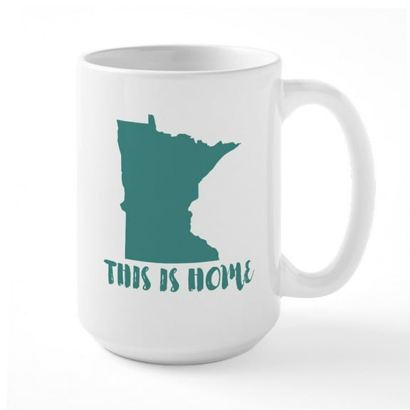 CafePress - Minnesota This Is Home Large Mug - 15 oz Ceramic Large White Novelty Mug