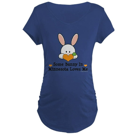 CafePress - Minnesotasomebunnylovesme Maternity Dark T Shirt - Maternity Dark T-Shirt