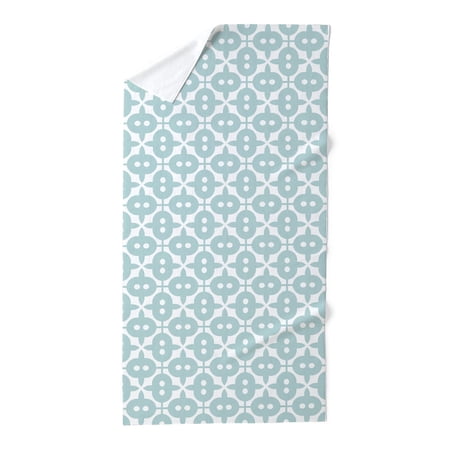 CafePress - Mint And White Tile Pattern - Large Beach Towel, Soft 30"x60" Towel with Unique Design