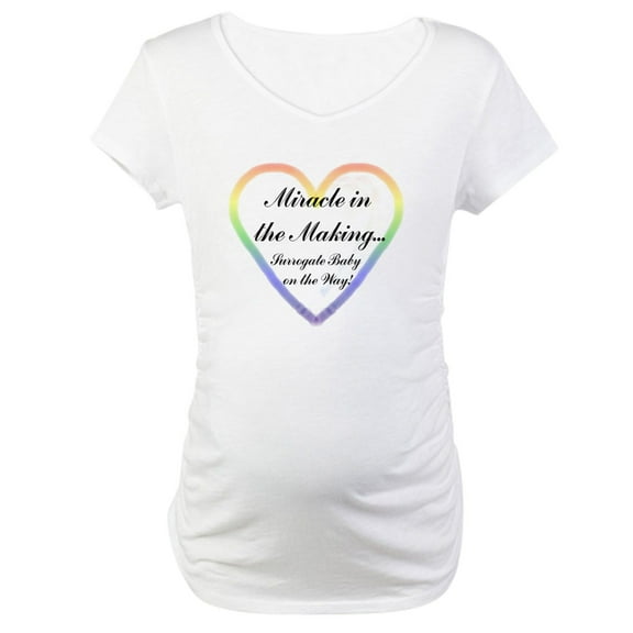 CafePress - Miraclemaking Maternity T Shirt - Cotton Maternity T-shirt, Cute & Funny Pregnancy Tee