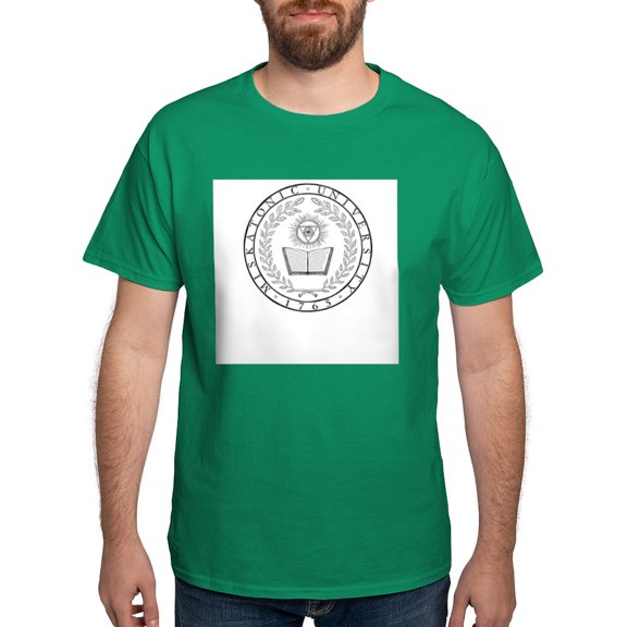 CafePress - Miskatonic_Seal_Shirt_01 (Light) T Shirt - Men's Classic Graphic Cotton T-Shirt