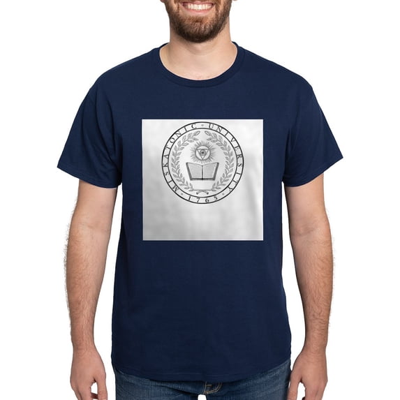 CafePress - Miskatonic_Seal_Shirt_01 (Light) T Shirt - Men's Classic Graphic Cotton T-Shirt