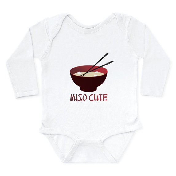 CafePress - Miso_Cute_V2 Body Suit - Long Sleeve Cotton Baby Bodysuit