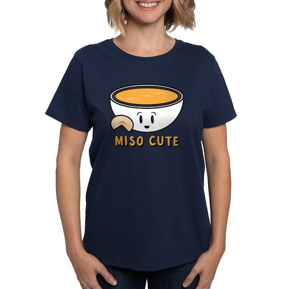 CafePress - Miso Cute Women's Classic T Shirt - Women's Traditional Fit Dark T-Shirt