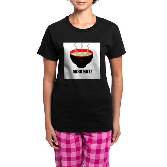CafePress - Miso Hot Pajamas - Women's Short Sleeve Print T-Shirt and Pants Dark Cotton Pajama Set