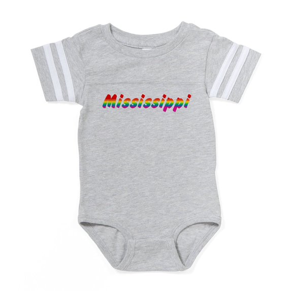 CafePress - Miss Rbw Txt - Cute Infant Baby Football Bodysuit
