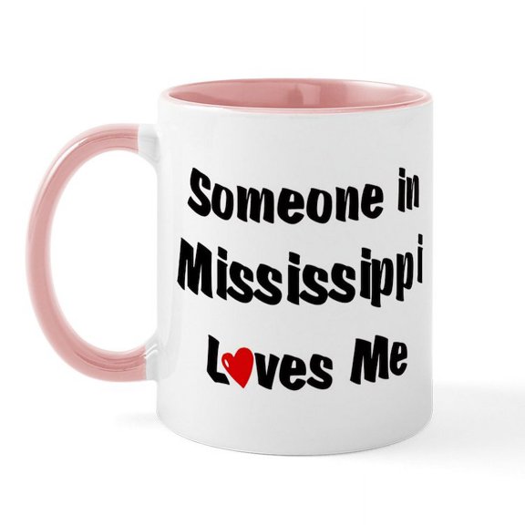 CafePress - Mississippi Loves Me Mug - 11 oz Ceramic Mug - Novelty Coffee Tea Cup