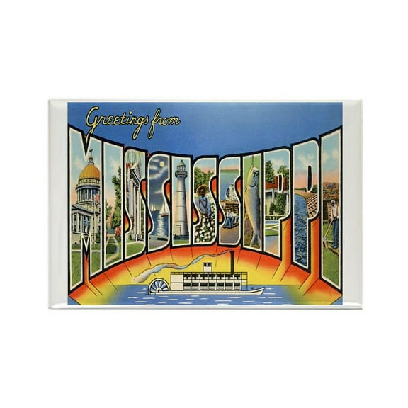 CafePress - Mississippi MS - Rectangle Magnet, 2"x3" Refrigerator Magnet