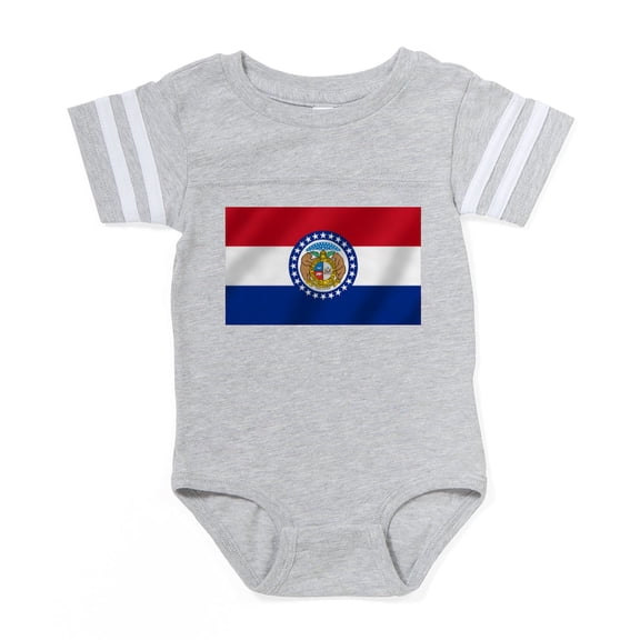 CafePress - Missouri State Flag - Cute Infant Baby Football Bodysuit