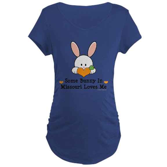 CafePress - Missourisomebunnylovesme Maternity Dark T Shirt - Maternity Dark T-Shirt