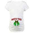thumbnail image 1 of CafePress - Mistle Toes Christmas Maternity T Shirt - Cotton Maternity T-shirt, Cute & Funny Pregnancy Tee, 1 of 4