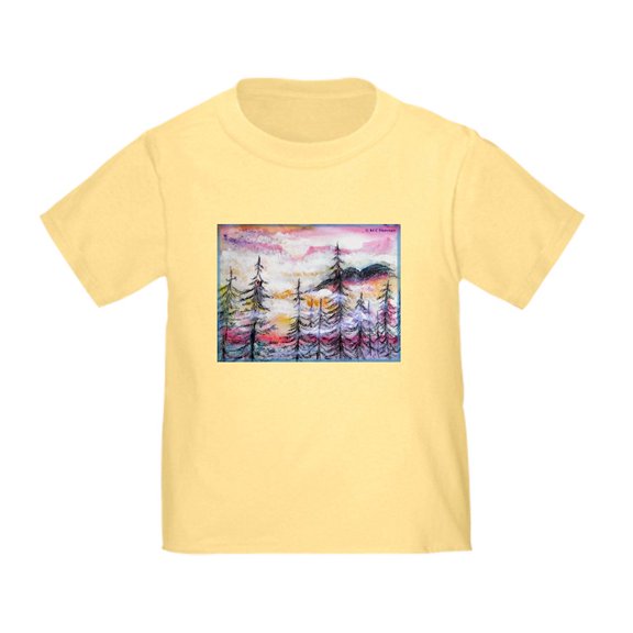 CafePress - Misty Mountains, Art, Toddler T Shirt - Cute Toddler T-Shirt, 100% Cotton
