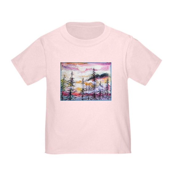 CafePress - Misty Mountains, Art, Toddler T Shirt - Cute Toddler T-Shirt, 100% Cotton