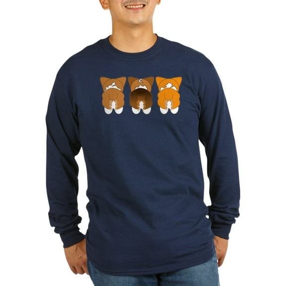 CafePress - Mix Pembroke Long Sleeve Dark T Shirt - Long Sleeve Dark T-Shirt