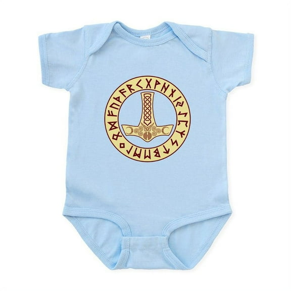 CafePress - Mjölnir Rune Shield Body Suit - Baby Light Bodysuit, Size Newborn - 24 Months