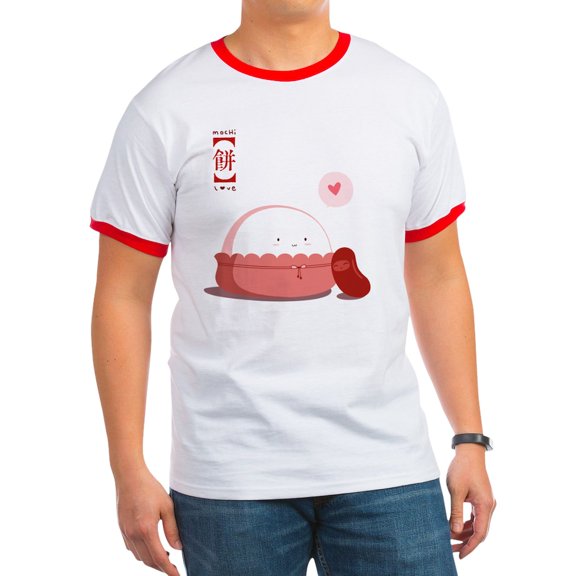 CafePress - Mochi Love Ringer T - 100% Cotton Ringed T-Shirt