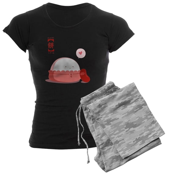 CafePress - Mochi Love Women's Dark Pajamas - Women's Short Sleeve Print T-Shirt and Pants Dark Cotton Pajama Set