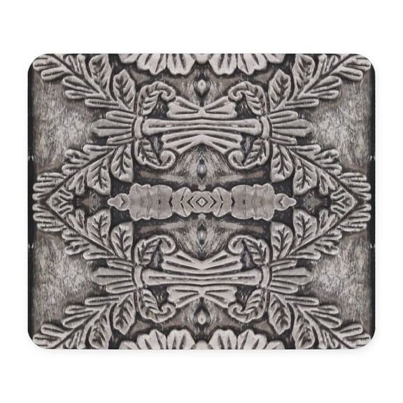 CafePress - Modern Floral Pattern Silver Vintage Fashion Mouse - Non-slip Rubber Mousepad, Gaming Mouse Pad