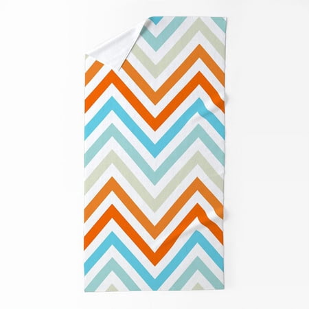 CafePress - Modern Trendy Colorful Chevron - Large Beach Towel, Soft 30"x60" Towel with Unique Design