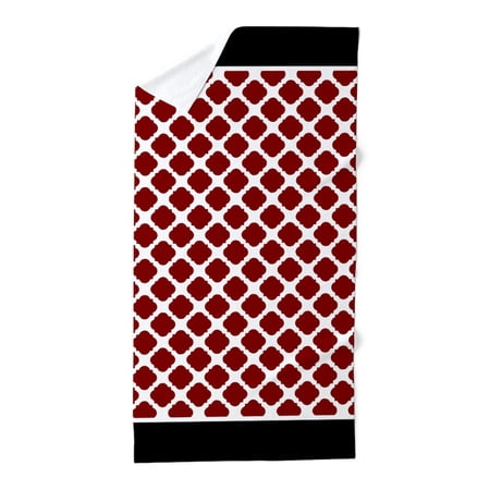 CafePress - Modern Trendy Moroccan Quatrefoil With Trim Patter - Large Beach Towel, Soft 30"x60" Towel with Unique Design