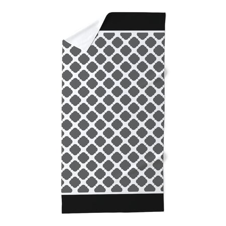 CafePress - Modern Trendy Moroccan Quatrefoil With Trim Patter - Large Beach Towel, Soft 30"x60" Towel with Unique Design