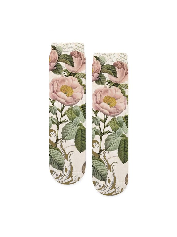 - Modern Vintage French Bird And Nest - Unisex Novelty Printed Crew Adult Socks