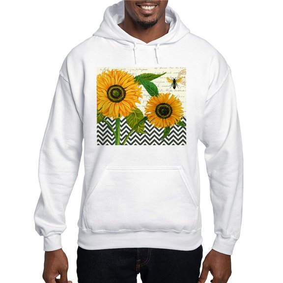 CafePress - Modern Vintage Sunflower Hoodie - Pullover Hoodie, Hooded Sweatshirt