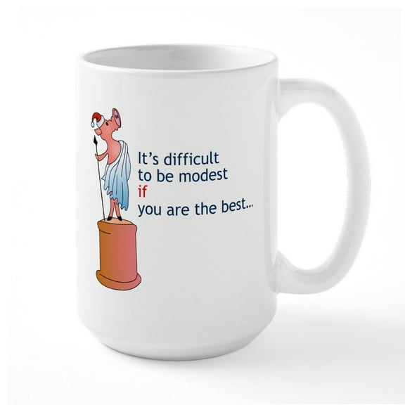 CafePress - Modest Friend Large Mug - 15 oz Ceramic Large White Novelty Mug