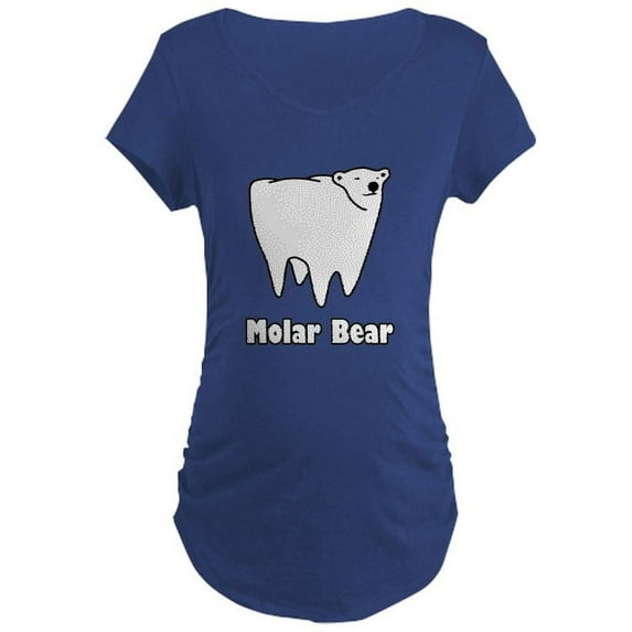 CafePress - Molar Bear Polar Tooth Bear Maternity T Shirt - Maternity Dark T-Shirt