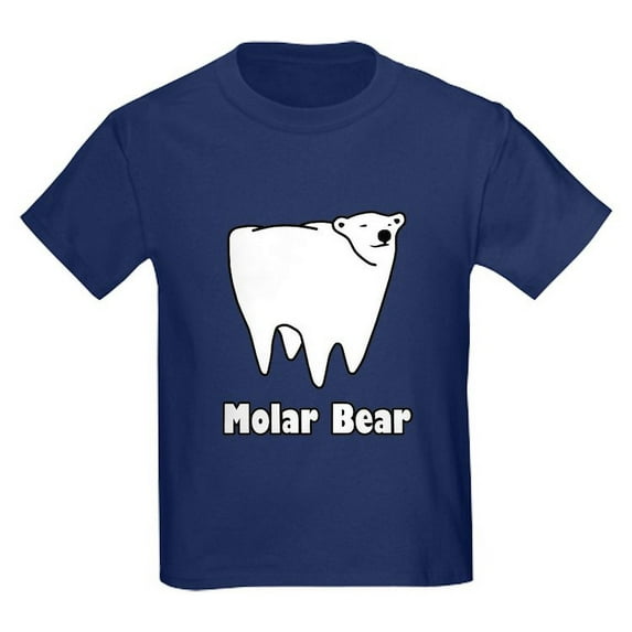 CafePress - Molar Bear Polar Tooth Bear T Shirt - Dark T-Shirt Kids XS-XL