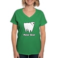 thumbnail image 1 of CafePress - Molar Bear Polar Tooth Bear T Shirt - Women's V-Neck Dark T-Shirt, 1 of 4