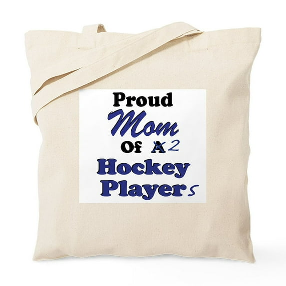 CafePress - Mom 2 Hockey Players Tote Bag - Unisex Canvas Tote Bag, Beige, 1-Piece