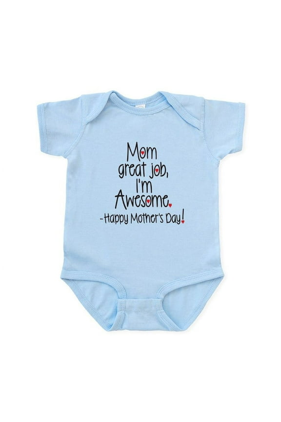 - Mom Great Job Im Awesome! Happy Mothers Day Body S - Baby Light Bodysuit, Size Newborn - 24 Months