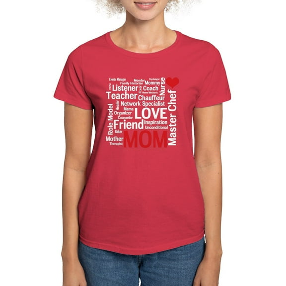 CafePress - Mom Is Love Birthday Or Mother's Day Women's Dar - Women's Traditional Fit Dark T-Shirt