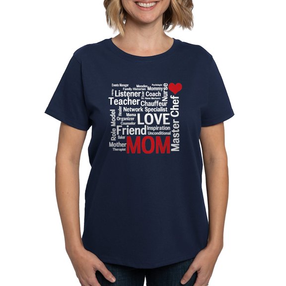 CafePress - Mom Is Love Birthday Or Mother's Day Women's Dar - Women's Traditional Fit Dark T-Shirt