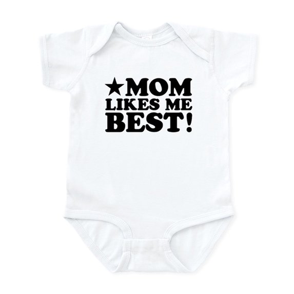 CafePress - Mom Likes Me Best Infant Bodysuit - Baby Light Bodysuit, Size Newborn - 24 Months