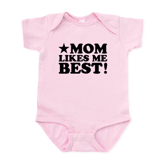 CafePress - Mom Likes Me Best Infant Bodysuit - Baby Light Bodysuit, Size Newborn - 24 Months