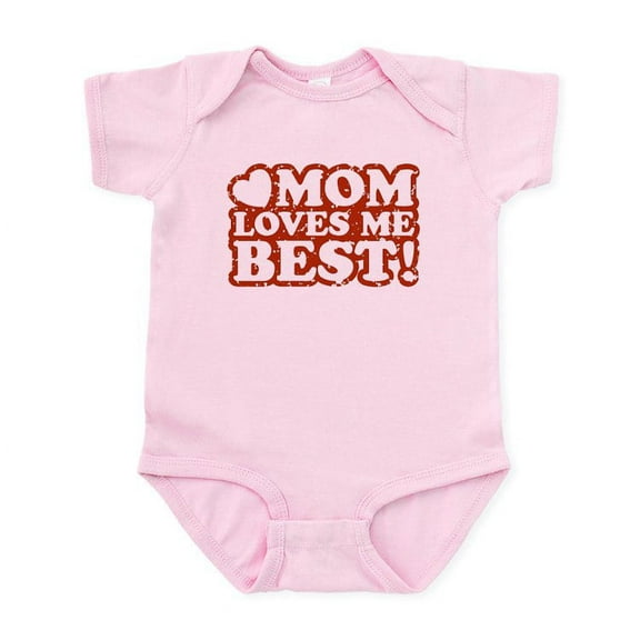 CafePress - Mom Loves Me Best Infant Bodysuit - Baby Light Bodysuit, Size Newborn - 24 Months