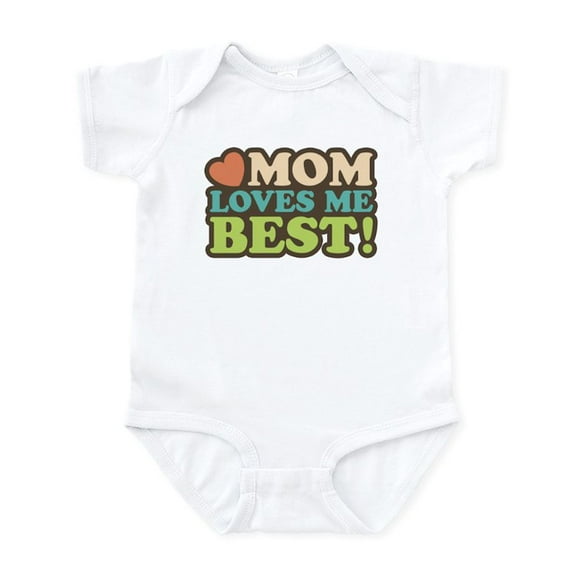 CafePress - Mom Loves Me Best Infant Bodysuit - Baby Light Bodysuit, Size Newborn - 24 Months