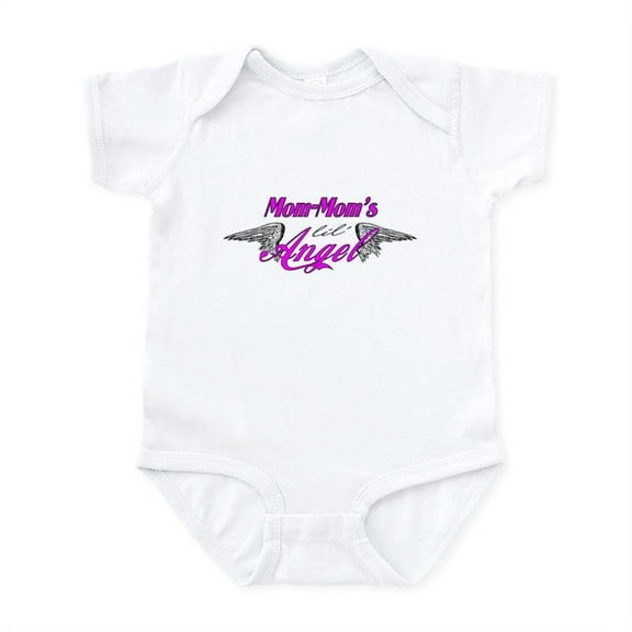 CafePress - Mom Mom's Lil Angel Infant Bodysuit - Baby Light Bodysuit, Size Newborn - 24 Months